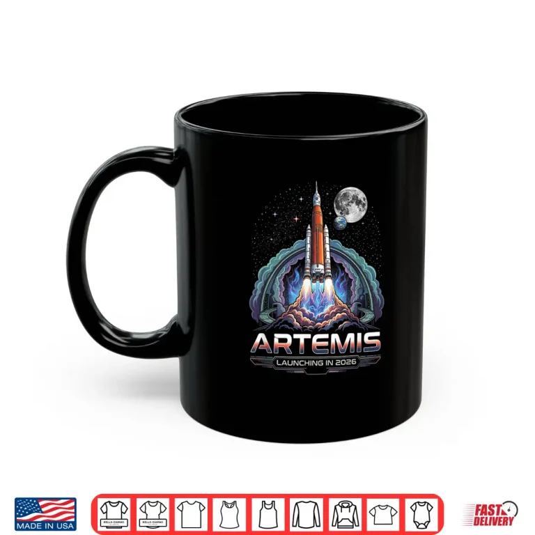 Mug Artemis II 2026 Rocket Launch Mission to The Moon Artemis 2 Shirt