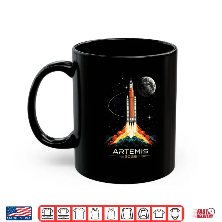 Mug Artemis II Space Rocket Launch Mission to The Moon Artemis 2 Shirt