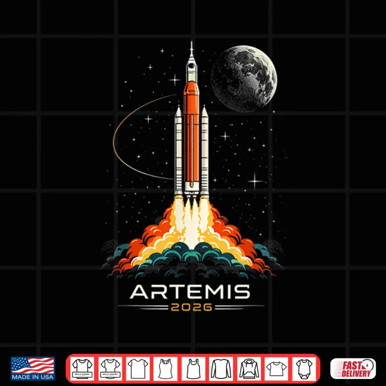 Design Artemis II Space Rocket Launch Mission to The Moon Artemis 2 Shirt