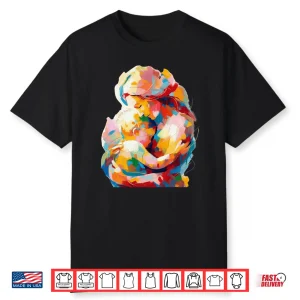 My Whole Heart Colorful Mother And Baby Abstract Art Print Shirt