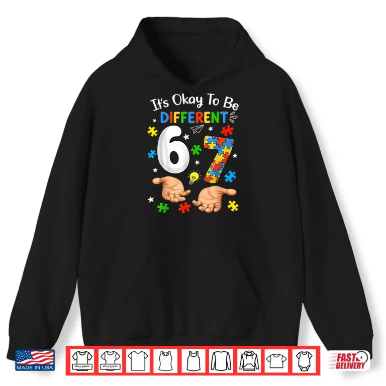 Hoodie Six Seven Autism Awareness Sixty Seven Kids Shirt 1