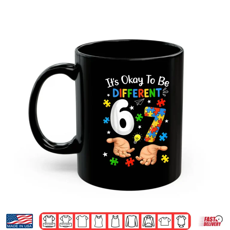 Mug Six Seven Autism Awareness Sixty Seven Kids Shirt 1