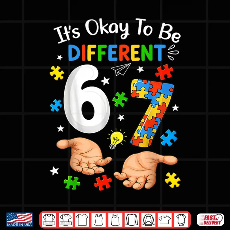 Design Six Seven Autism Awareness Sixty Seven Kids Shirt 1
