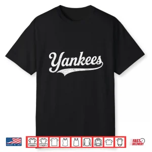 Yankees Heart Design Retro Style Graphic Men Women Kid Shirt