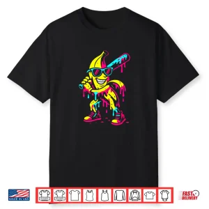 Banana Funny Ice Cream Drip Kids Youth Shirt