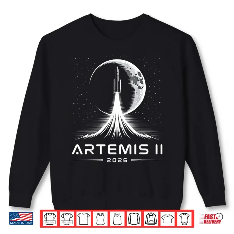 Sweatshirt Artemis Two Launch To The Moon Space Mission Shirt 1
