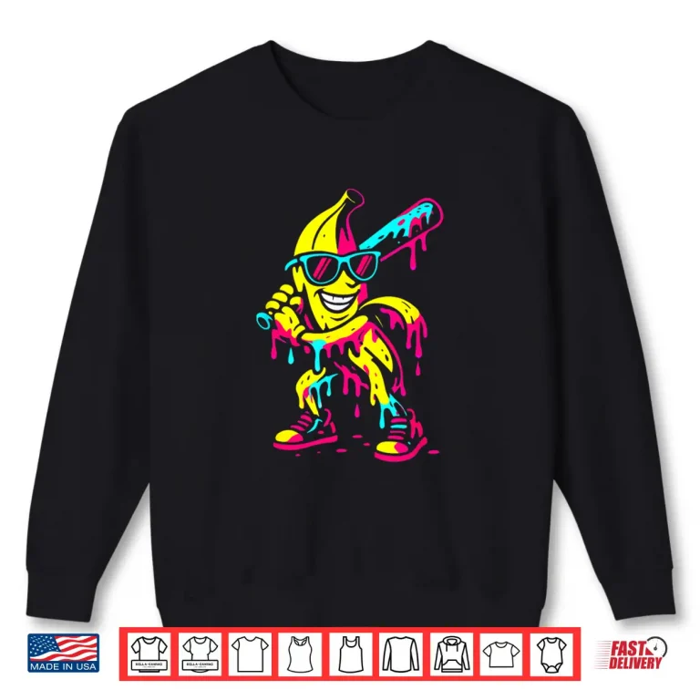 Sweatshirt Banana Funny Ice Cream Drip Kids Youth Shirt 1