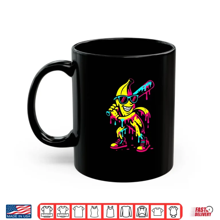 Mug Banana Funny Ice Cream Drip Kids Youth Shirt 1