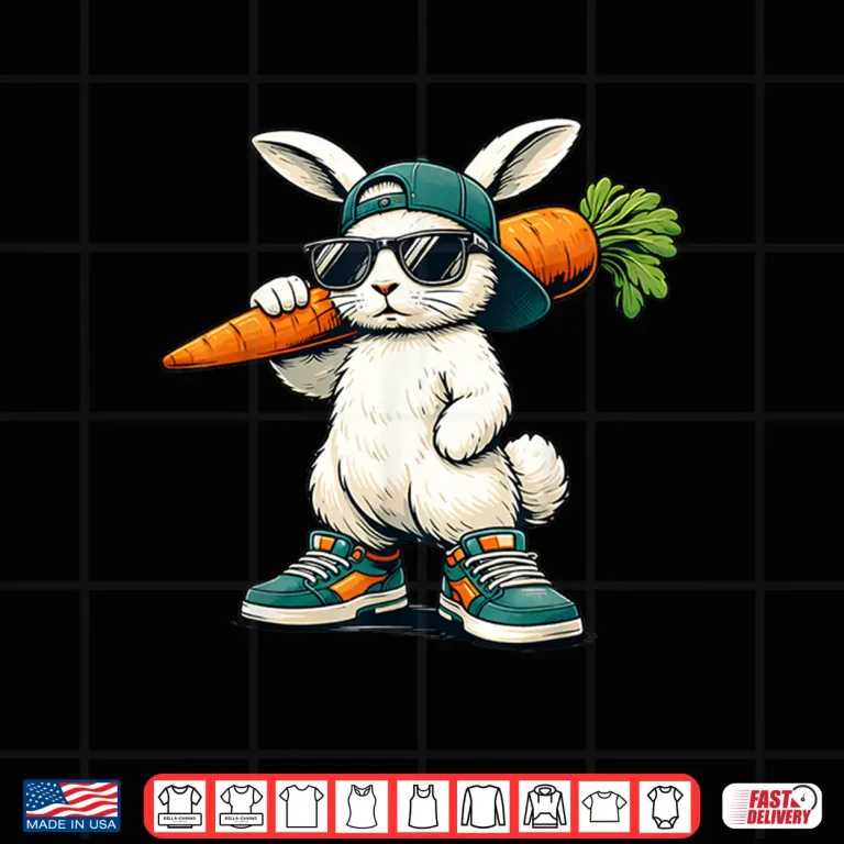 Design Funny Easter Bunny With Carrot Rabbit Easter Shirt 1