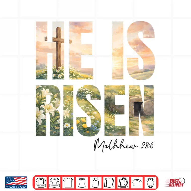 Design He Is Risen Boho Easter Christian Jesus Shirt