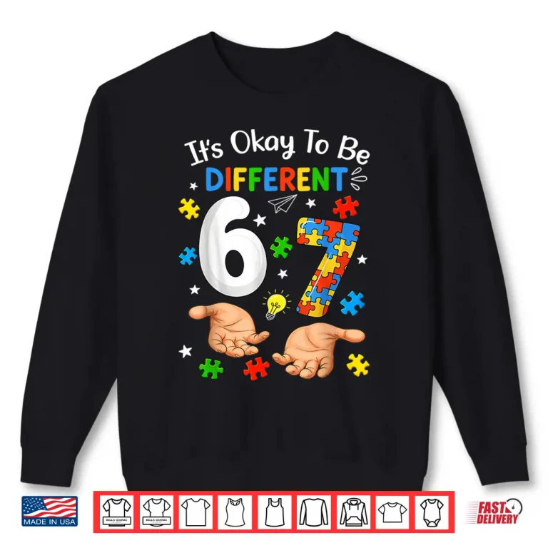 Sweatshirt Six Seven Autism Awareness Sixty Seven Kids Shirt 2