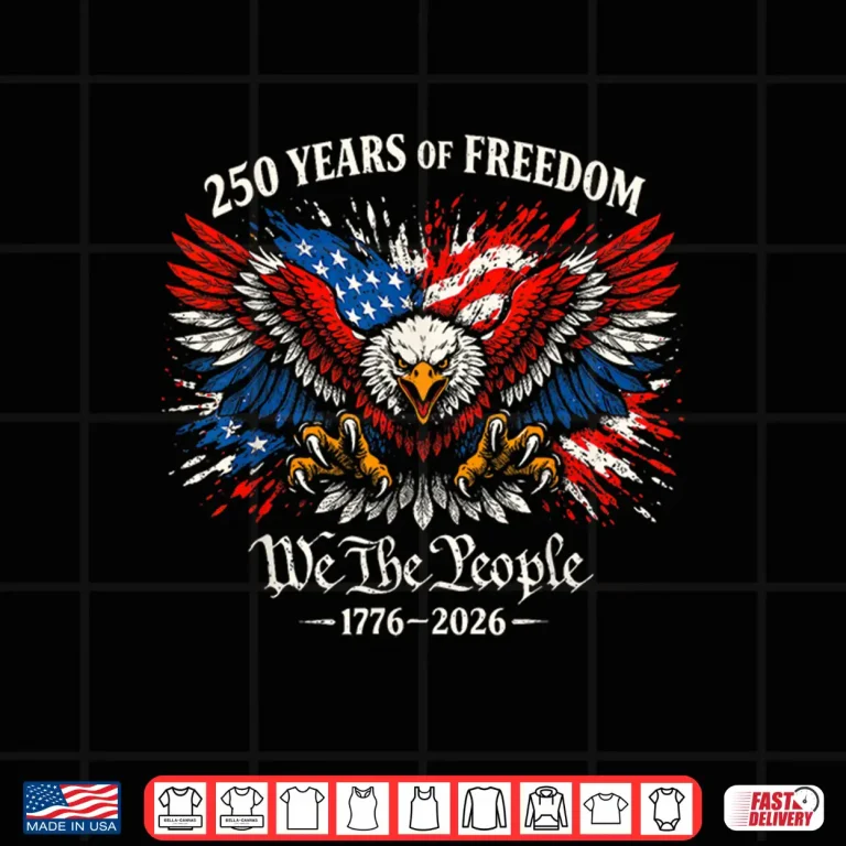 Design 1776 2026 250th Anniversary USA 250 Years of Freedom Eagle Shirt