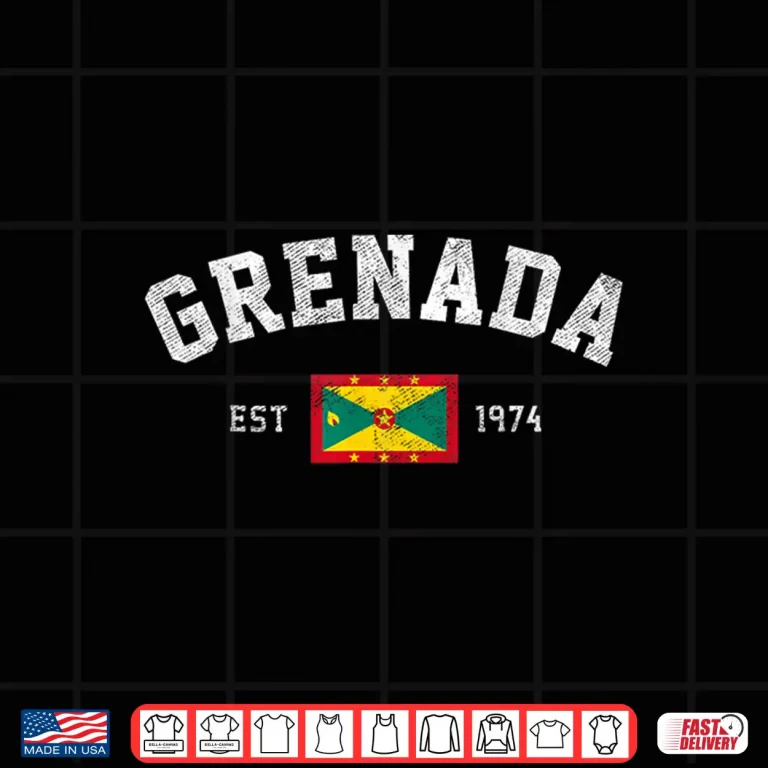 Design Grenada Est. 1974 Grenadian Flag Independence Day Shirt