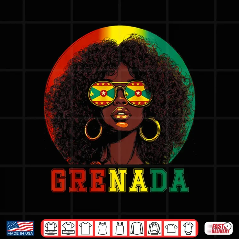 Design Grenada Flag Sunglasses Grenadian Girl Pride Caribbean Women Shirt