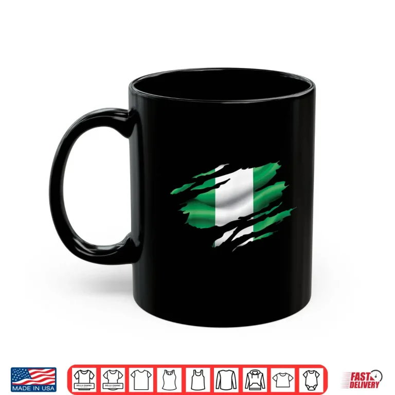 Mug Nigeria Proud Heritage National Nigerian Flag Roots Shirt