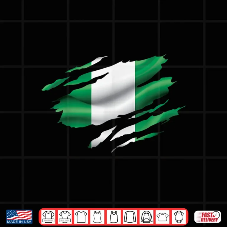Design Nigeria Proud Heritage National Nigerian Flag Roots Shirt