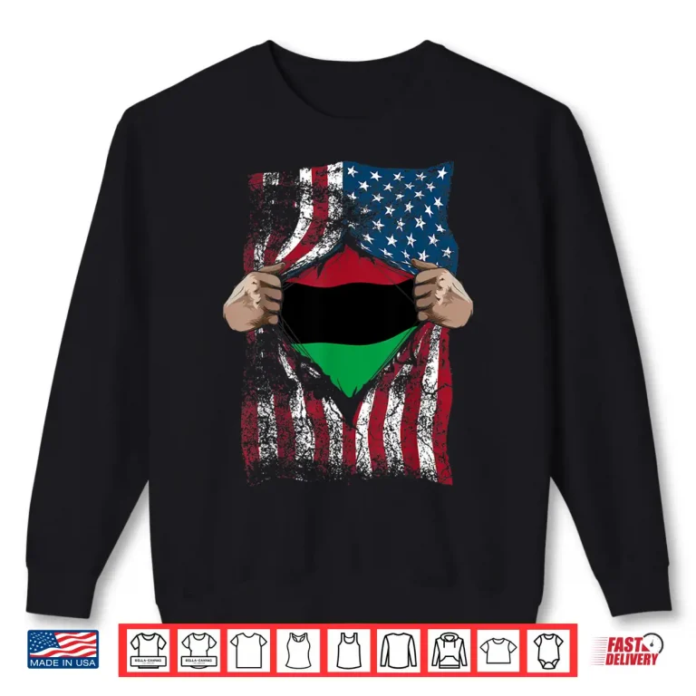 Sweatshirt Pan African Unia Flag Shirt Loyal Afro Americans USA Gift