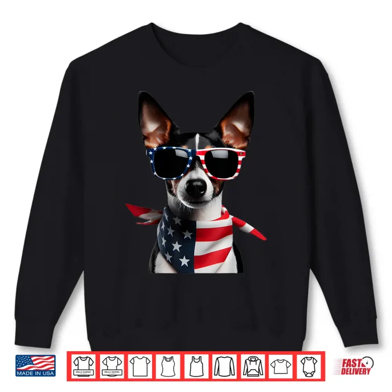 Sweatshirt Rat Terrier Dog 4th Of July American Independence Day Owner Shirt