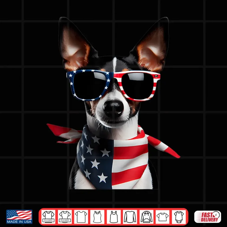 Design Rat Terrier Dog 4th Of July American Independence Day Owner Shirt