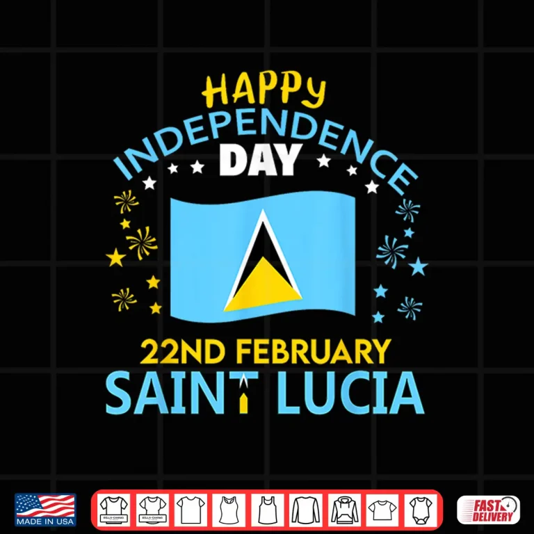 Design Saint Lucia 45th Independence Day Lucian Pride St Lucia Flag Shirt