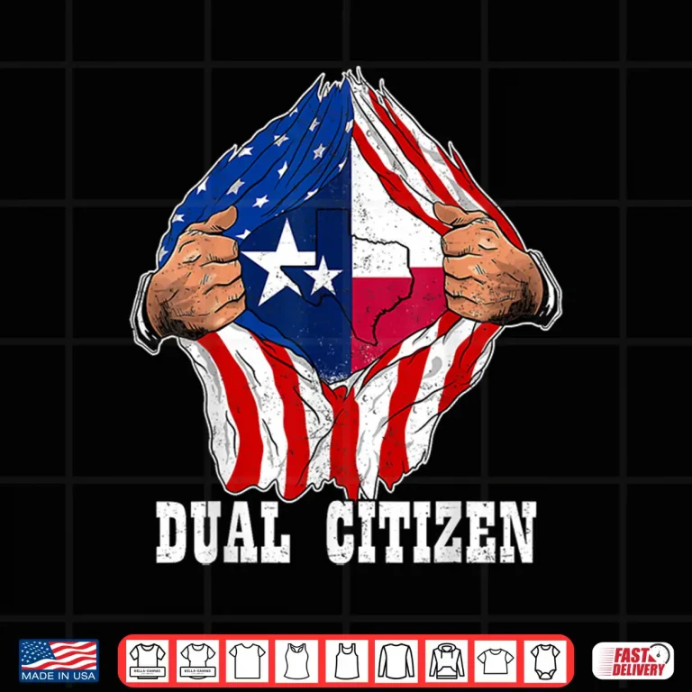 Design Texas Independence Day Dual Citizen Texan American Flag Shirt