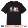 4Th Of July Patriotic Cats Flags Fireworks Independence Day Shirt
