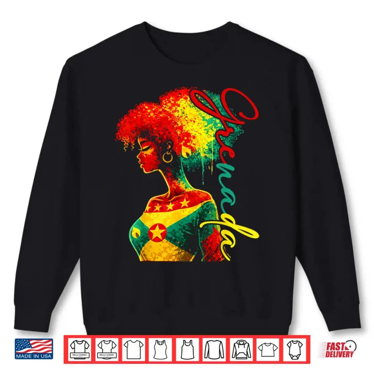 Grenada Flag Grenadian Girl Proud Pride Patriotic Womens Shirt 2 Sweatshirt Grenada Flag Grenadian Girl Proud Pride Patriotic Womens Shirt