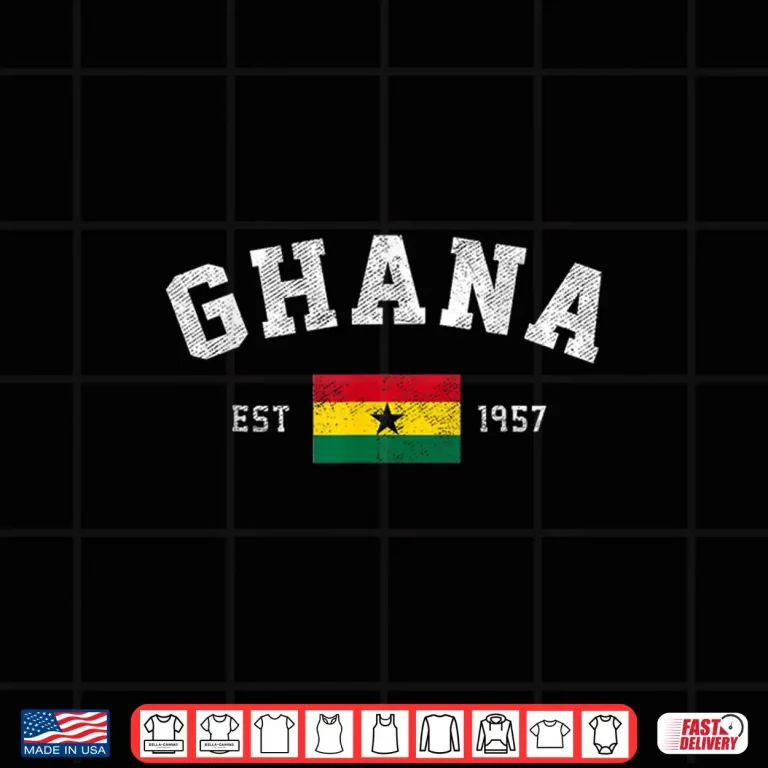 Design Ghana Est. 1957 Ghanaian Flag Independence Day Shirt