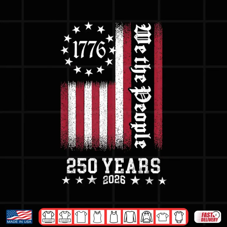 Design Vintage USA Flag 250th Anniversary Independence Day Freedom Shirt
