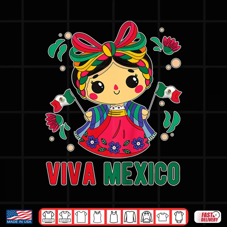Design Viva Mexico Toddler Girls Flores Mexican Independence Day Shirt