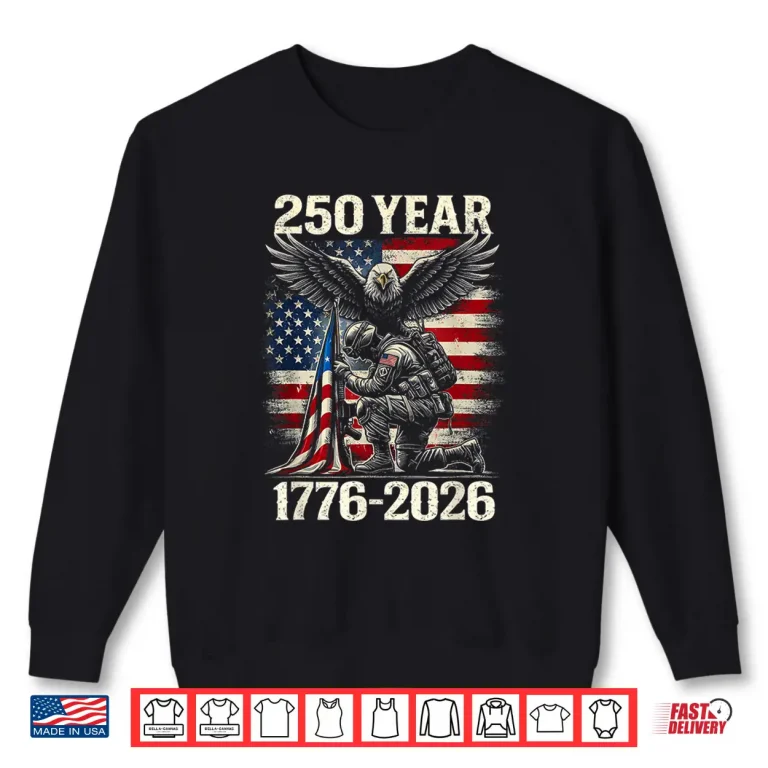 Sweatshirt 250 Years 1776 2026 250th Vintage 4th July Independence Day Shirt 1