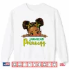Jamaican Princess Messy Bun Girl Kids Toddlers Jamaica Flag Shirt