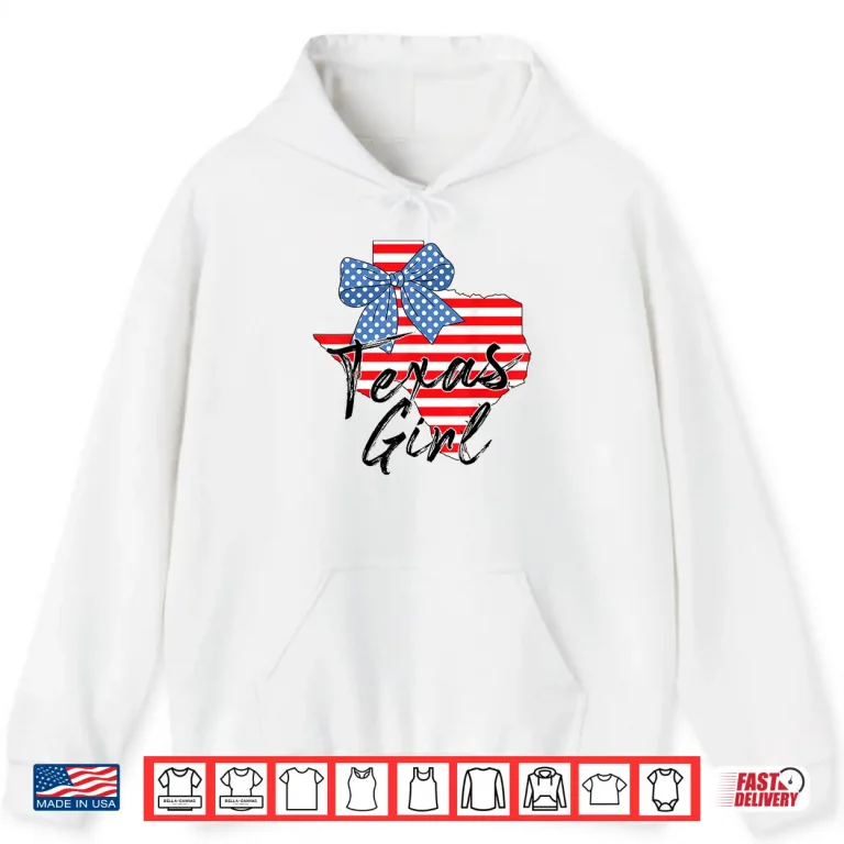 Hoodie Texas Girl Texas Independence Day Coquette Bow Texan Girls Shirt 1