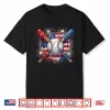 4Th Of July Baseball Drip Ice Cream Patriotic American Flag Shirt