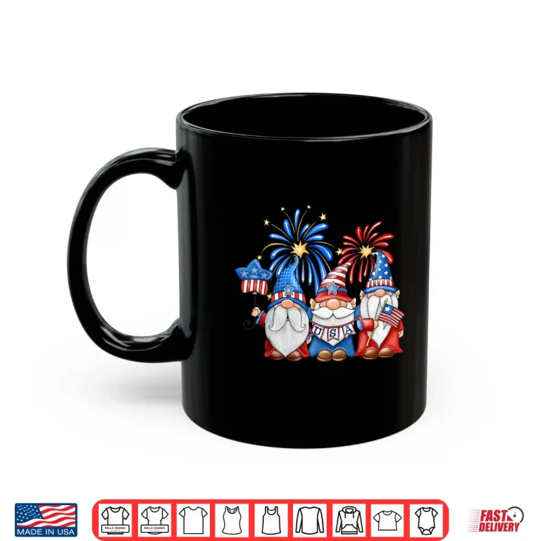 Mug 4th Of July American Gnomes Celebrating Independence Day Shirt