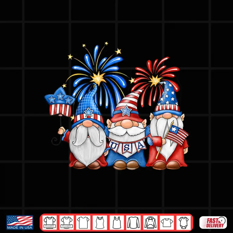 Design 4th Of July American Gnomes Celebrating Independence Day Shirt