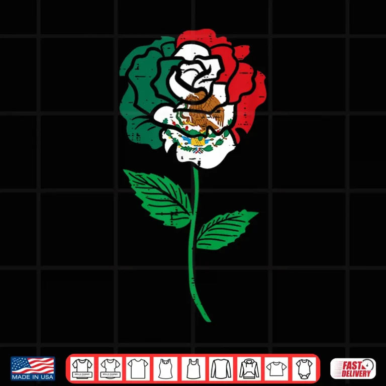 Design Mexico Flag Rose Mexican Independence Day Women Girls Kids Shirt