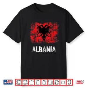 Black-T-Shirt-Albanian Patriot Gift Albania Independence Day Albanian Flag Shirt