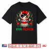 Black-T-Shirt-Cute Viva Mexico Girl Mexican Independence Day Kids Toddler Shirt