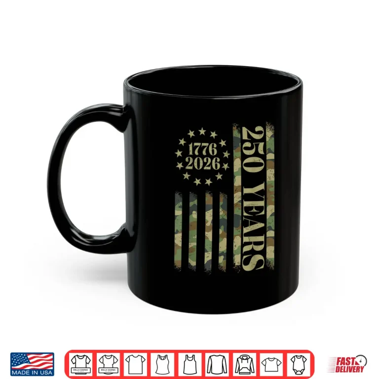 Mug 250 Years Anniversary 250th Independence Day Camo US Flag Shirt