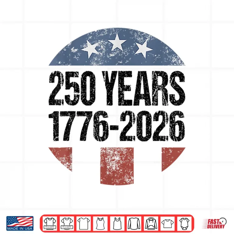 Design 250 Years American 1776 2026 250th Vintage 4th of July Shirt