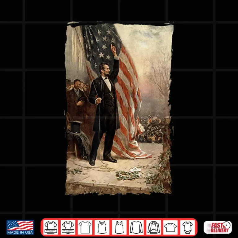 Design 4th of July Independence Day American Flag Abraham Lincoln Shirt