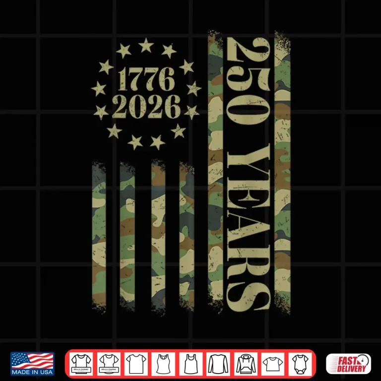 Design 250 Years Anniversary 250th Independence Day Camo US Flag Shirt