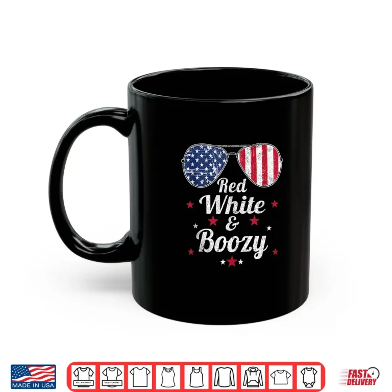 Mug Funny 4th Of July Red White and Boozy Cute Independence Day Shirt