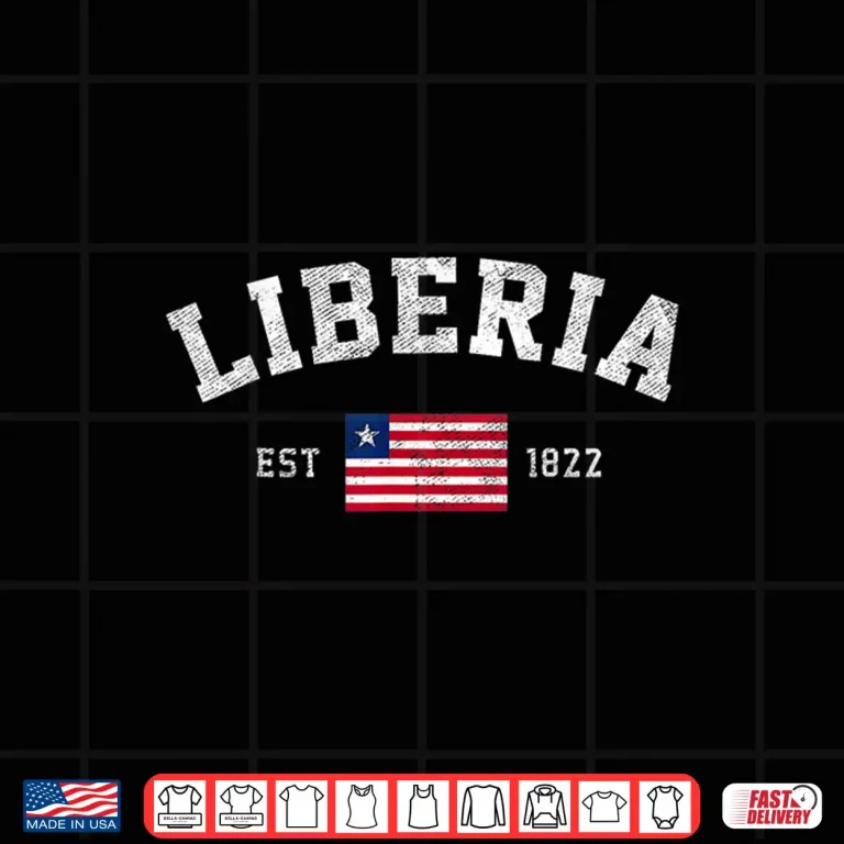 Design Liberia Est. 1822 Liberian Flag Independence Day Shirt