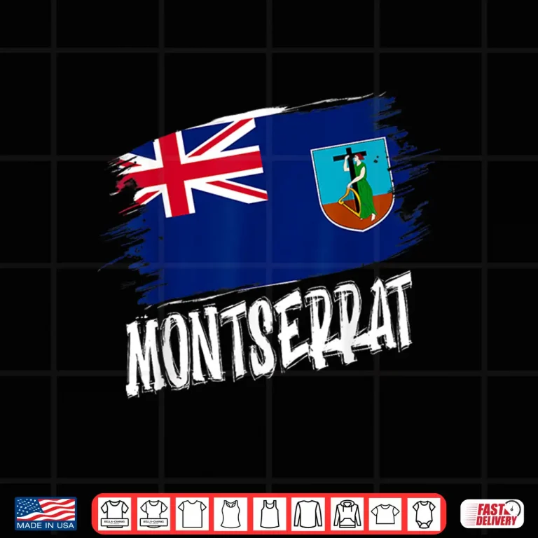 Design Patriotic Retro Montserratian Flag Montserrat Shirt