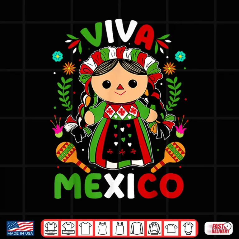Design Viva Mexico Mexican Independence Day Shirts Women Girls Kids Shirt