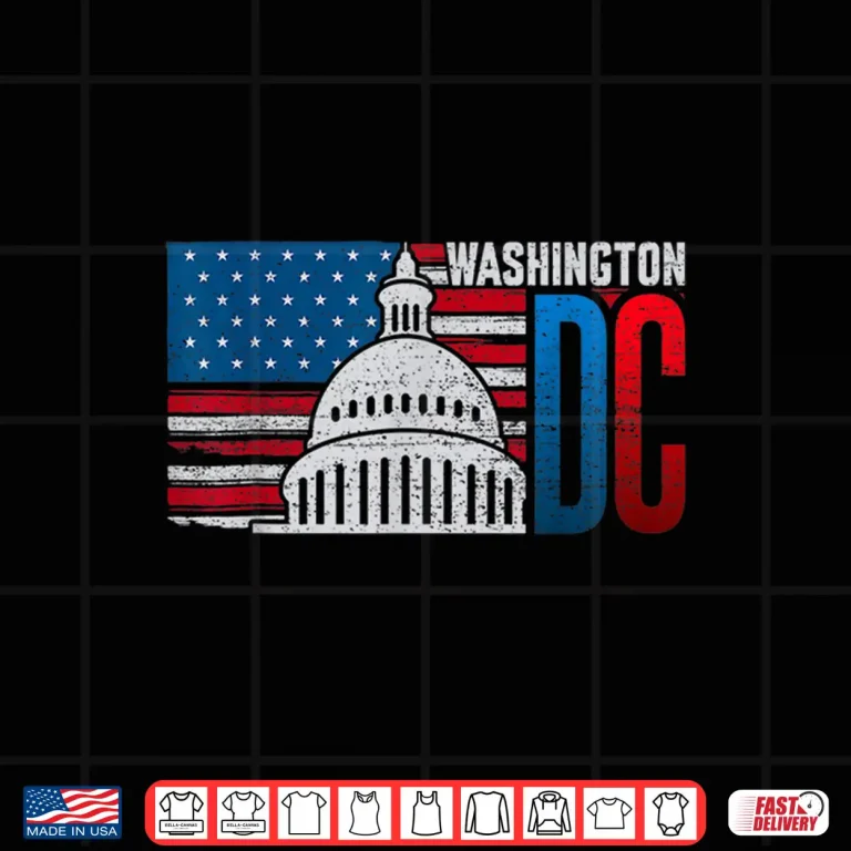 Design Washington DC Capitol Hill American Flag USA Pride Souvenir Shirt
