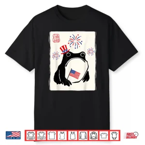 4Th Of July Usa Grumpy Frog Independence Day Funny Patriotic Shirt