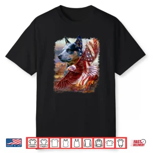 Heeler Dog Eagle American Flag 4Th July Independence Day Shirt